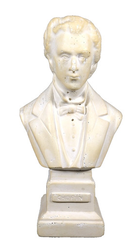 Chopin plaster bust - bust, w
