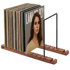 Record Storage Holder 50 Album Holder Display Stand Metal Rack for Albums Audio