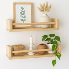 Wooden Spice Jar Shelves Wall