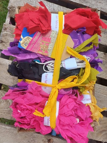 Sari silks garland making kit - garland,