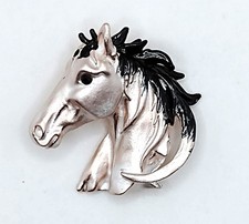 White Enamel Horse Head