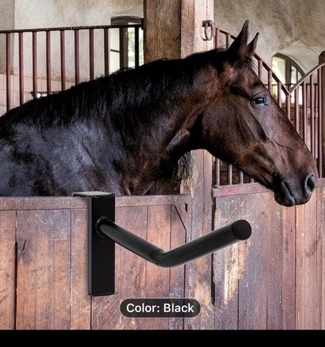 Black metal hook saddle - metal,