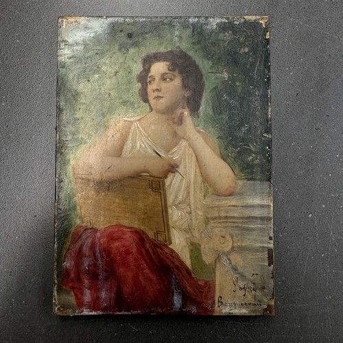 19thc miniature oil painting - 19thc,
