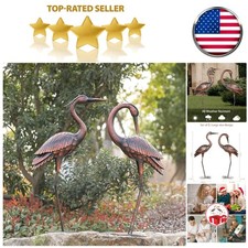 Vintage Brass Heron Statues