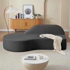 91" Modern Curved Sofa