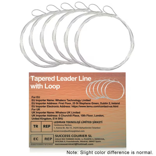 6pcs pre tied loop tapered - 6pcs,