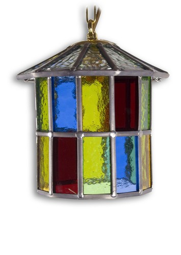 Leaded lantern hanging pendant - leaded,