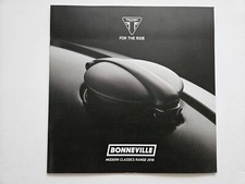 TRIUMPH BONNEVILLE MOTORCYCLE SALES BROCHURE 2016