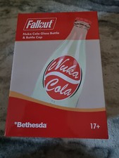 Nuka Cola Glass Bottle - Official Fallout Merch + 10 Bottle Caps brand new