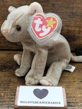 Ty Beanie Baby Scat The Grey Cat Kitten Plush Soft Toy with Tags Retired