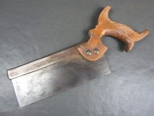 8" steel backed dovetail tenon saw vintage old tool by Wm Marples & Sons