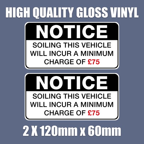 Minimum soiling charge sticker - minimum,