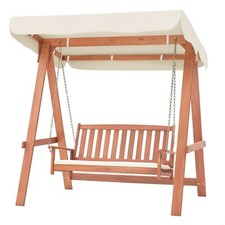 COSTWAY Patio Wood Porch Swing