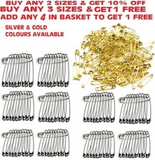 Safety Pins Strong Top Quality Sizes 26,30,36,45,54,60mm Clothing Craft projects