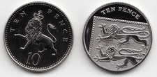 UK Ten Pence Coins 10p 1982 to