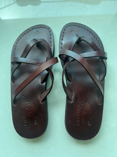 Jerusalem brown camel - brown, leather