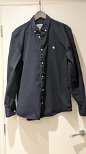 Carhartt Navy  Heavy Twill Cotton Madison Shirt. Size Large Good Condition.