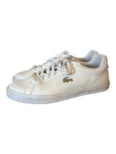 Lacoste Lerond Pro Uk 8 Eu 42 White Trainers & Metal Badge
