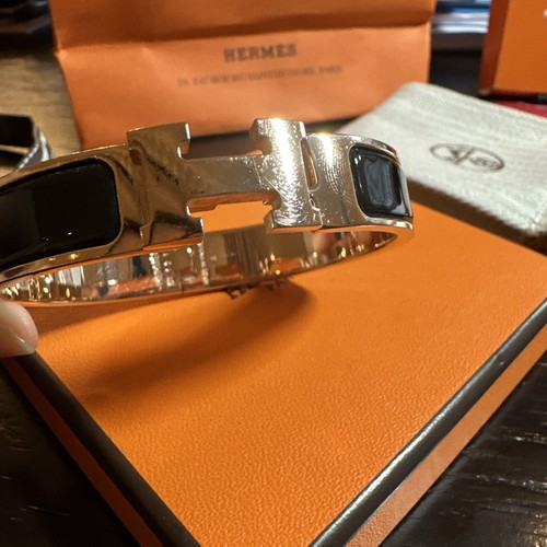 Hermes clic bracelet black - hermes,