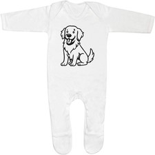 'Golden Retriever' Baby Romper