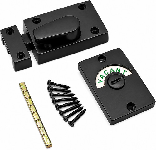 Black bathroom indicator - bathroom, bolt
