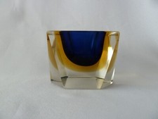 Sommerso Murano Faceted Blue/