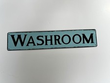 Stylish Metal ‘WASHROOM’ Sign For Toilet, Bathroom Or Laundry!