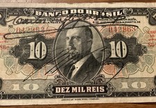 Brazil 10 Mil Reis Signed