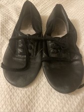 NIB Capezio Black Splitsole Lace Up Jazz Dance Shoes Adult Ladies UK 3 460 M5