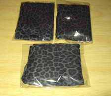 JOB-LOT:  3 x DARK LEOPARD PRINT PATTERNED TIGHTS (Medium Size.) FANCY DRESS