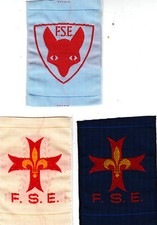 Boy Scout Badges obsolete CUB+SCOUT white+blue Membership F.S.E. Assn