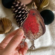 Wooden Robin Hanging