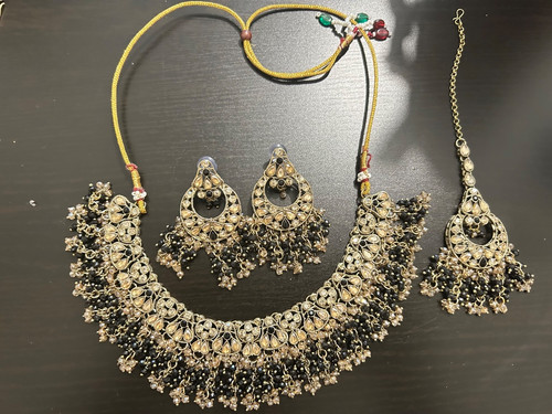 Gold indian pakistani - indian/pakistani, necklace