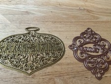 TWO Bauble Dies Very intricate/Christmas Script Words See Pics Good Quality