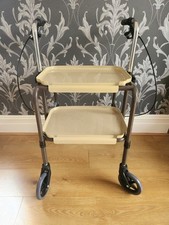 Aidapt Mobility Height Adjustable Walker Trolley With 2 Trays And Breaks 