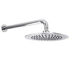 Chrome Round 9 Inch Rain Shower Head With 400mm Wall Mounted Arm Set Bath Combo