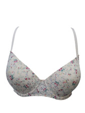 WOMENS FULL CUP PADDED LADIES BRA WITH FLORAL PRINT