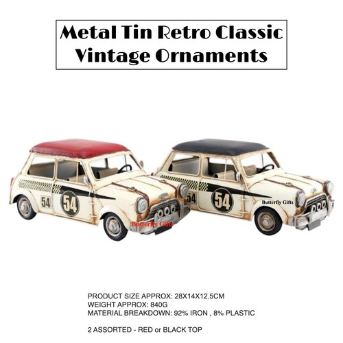 Metal tin racing car - tin, model