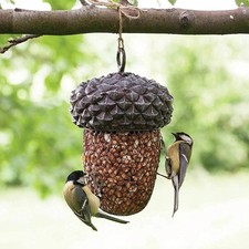 Acorn Shaped Metal Bird Feeder Nuts & Seeds Hanging Animal Feeder Garden Decor