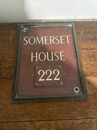 Original brass sign somerset - brass,