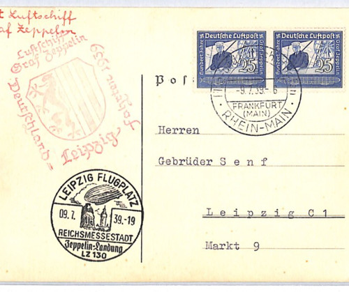 Germany air mail zeppelin - germany,