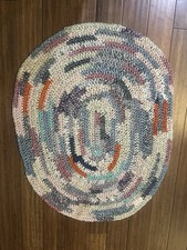 VTG Rag RUG Oval Colorful