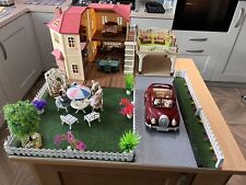 Sylvanian Families Maple Manor with carport/Periwinkles/Beagles/furniture OOAK