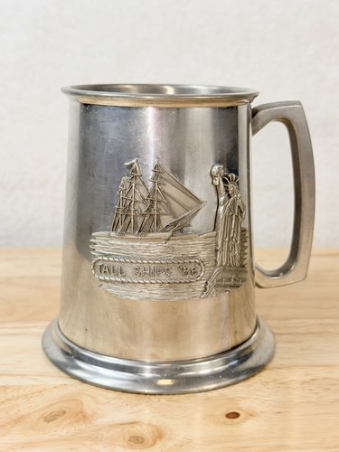 Vintage english pewter tankard - pewter,