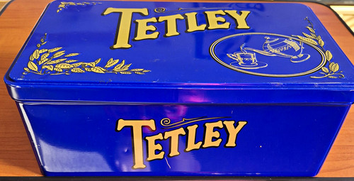 Vintage tetley tea - tetley, caddy