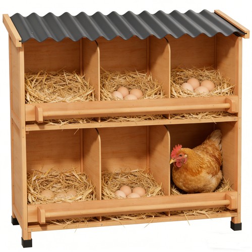 Wood chicken nesting - wood, 3/6
