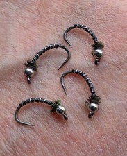 4 x Zebra Midge Trout Fly