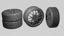 1/18 TSW hockenheim r wheels tires brake discs for diorama or diecast UNPAINTED