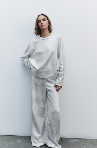 Zara soft metallic trousers - soft,