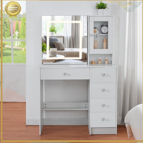 White dressing table - white,